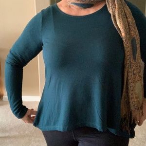 Bryn Walker Teal Swingy Top size XL